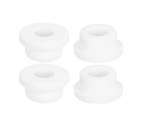 sourcing map 4Pcs Rubber Grommets 21mm Drill Hole, 12mm ID Hole Top Hat Grommet White Silicone Rubber Hole Plug Gasket for Wiring, Automotive