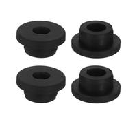 sourcing map 4Pcs Rubber Grommets 22mm Drill Hole, 13mm ID Hole Top Hat Grommet Black Silicone Rubber Hole Plug Gasket for Wiring, Automotive