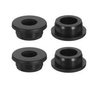 sourcing map 4Pcs Rubber Grommets 26mm Drill Hole, 17mm ID Hole Top Hat Grommet Black Silicone Rubber Hole Plug Gasket for Wiring, Automotive