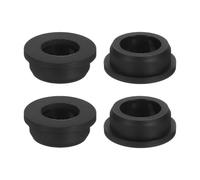 sourcing map 4Pcs Rubber Grommets 30mm Drill Hole, 21mm ID Hole Top Hat Grommet Black Silicone Rubber Hole Plug Gasket for Wiring, Automotive
