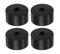 sourcing map 4pcs Rubber Spacer 2 Inch OD 0.4 Inch ID 1.2 Inch Thick Neoprene Round Anti Vibration Isolation Pads Isolator Rubber Washers Bushings for Home Cars Boat Accessories, Black