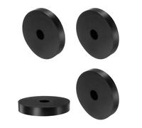 Sourcing Map 4pcs Rubber Spacers, 60mm OD x 12mm ID x 10mm Height, Round Anti Vibration Spacers, Thick Rubber Washers for Home, Car Accessories