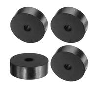 Sourcing Map 4pcs Rubber Spacers, 60mm OD x 12mm ID x 20mm Height, Round Anti Vibration Spacers, Black