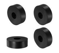 sourcing map 4pcs Rubber Spacers 60mm OD x 15mm ID x 30mm Height Round Anti Vibration Spacer Rubber Bushing Grommets Thick Rubber Washers for Home Car Accessories