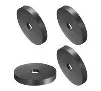 sourcing map 4pcs Rubber Spacers 70mm OD, 12mm ID, 10mm Height Round Anti Vibration Spacer Rubber Bushing Grommets Thick Rubber Washers for Home Car Accessories