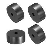 sourcing map 4pcs Rubber Spacers 70mm OD, 15mm ID, 30mm Height Round Anti Vibration Spacer Rubber Bushing Grommets Thick Rubber Washers for Home Car Accessories