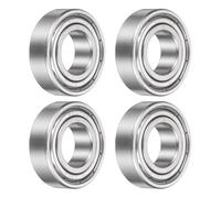 sourcing map 4Pcs S6003ZZ Deep Groove Ball Bearing, 17 x 35 x 10mm 304 Stainless Steel Double Shielded Ball Bearings for Printers, Skateboard, Mower, Electric Motor