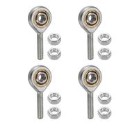 sourcing map 4Pcs SA5T/K Rod End Bearing 5mm Bore, M5x0.8mm Left Hand Male Thread, Metric Self-Lubricating Joint Rod Ends with Jam Nuts