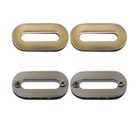 sourcing map 4Pcs Screw Together Grommets, 1-15/32 Inch Alloy Screw-in Oval Eyelets Grommets Bag Loop Curtain Grommets for DIY Sewing Clothes Leather Handbag Replacement, Brass