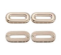 sourcing map 4Pcs Screw Together Grommets, 1 Inch Alloy Screw-in Oval Eyelets Grommets Bag Loop Curtain Grommets for DIY Sewing Clothes Leather Handbag Replacement, Light Gold