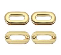 sourcing map 4Pcs Screw Together Grommets, 3/4 Inch Alloy Screw-in Oval Eyelets Grommets Bag Loop Curtain Grommets for DIY Sewing Clothes Leather Handbag Replacement, Gold