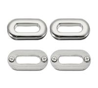sourcing map 4Pcs Screw Together Grommets, 3/4 Inch Alloy Screw-in Oval Eyelets Grommets Bag Loop Curtain Grommets for DIY Sewing Clothes Leather Handbag Replacement, White