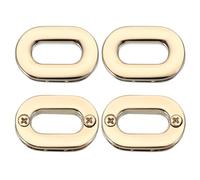 sourcing map 4Pcs Screw Together Grommets, 5/8 Inch Alloy Screw-in Oval Eyelets Grommets Bag Loop Curtain Grommets for DIY Sewing Clothes Leather Handbag Replacement, Gold