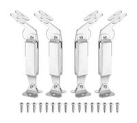 sourcing map 4Pcs Self-Balancing Lid Support Hinges, 6.42" x 1.22" Iron Folding Hardware Hinge with Screws, Light Duty Spring Hinges for Cabinet Box Furniture Storage Door, Silver