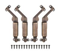 sourcing map 4Pcs Self-Balancing Lid Support Hinges, 7.13" x 1.34" Iron Folding Hardware Hinge with Screws, Light Duty Spring Hinges for Cabinet Box Furniture Storage Door, Copper
