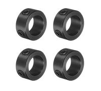 sourcing map 4pcs Set-Screw Collars 10mm Bore, 1045 Steel Shaft Collars, 16mm OD, 8mm Width Axle Collar Clamp for Linear Rod Shaft Guide