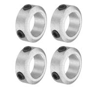 sourcing map 4Pcs Set-Screw Collars 10mm Bore, Aluminum Alloy Shaft Collars, 16mm OD, 6mm Width Axle Collar Clamp for Linear Rod Shaft Guide