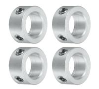 sourcing map 4pcs Set Screw Collars 10mm Bore, Aluminum Shaft Collars, 16mm OD and 8mm Thickness, Set Screw Clamp Collar, Stop Collar for Linear Rod Shaft Guide