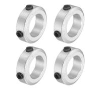 sourcing map 4Pcs Set-Screw Collars 12mm Bore, Aluminum Alloy Shaft Collars, 20mm OD, 6mm Width Axle Collar Clamp for Linear Rod Shaft Guide