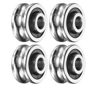 sourcing map 4Pcs SG15-2RS Deep U Groove Ball Track Guide Bearing 5mm x 17mm x 8mm Double Sealed Pre-Lubricated GCr15 High Carbon Chrome Bearings for Dual-Axis Guide Rails (ABEC5)