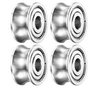 sourcing map 4Pcs SG20ZZ Deep U Groove Ball Track Guide Bearing 6mm x 20mm x 10mm Double Shielded Pre-Lubricated GCr15 High Carbon Chrome Bearings for Dual-Axis Guide Rails (ABEC5)