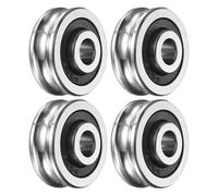 sourcing map 4Pcs SG66-2RS-8 Deep U Groove Ball Track Guide Bearing 6mm x 22mm x 8mm Double Sealed Pre-Lubricated GCr15 High Carbon Chrome Bearings for Dual-Axis Guide Rails (ABEC5)