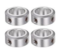 sourcing map 4pcs Shaft Collar 15mm Bore Aluminum Alloy Set Screw Shaft Collars, 24mm OD, 10mm Width, for Wheel Barrow Axle, Gearbox Assemblies, CNC Machine Tools, Industry, Anodization