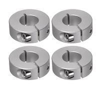 sourcing map 4pcs Shaft Collar 16mm Bore Aluminum Alloy Set Screw Split Clamp-On Collars, 35mm OD, 12mm Width, for Wheel Barrow Axle, Gearbox Assemblies, Machine Tools, Industry, Anodization
