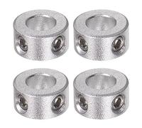 sourcing map 4pcs Shaft Collar 6mm Bore Aluminum Alloy Set Screw Shaft Collars, 12mm OD, 6mm Width, for Wheel Barrow Axle, Gearbox Assemblies, CNC Machine Tools, Industry, Anodization