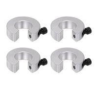 sourcing map 4pcs Shaft Collar Set for Linear Rail SBR20, Clamp-on Shaft Collar with Set Screw 20mm Bore, 30mm OD, 10mm Thickness, Aluminum All in One Shaft Clamping Collars, Anodization