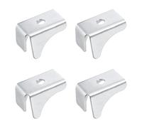 sourcing map 4Pcs Shelf Bracket Clips, 13mm Metal Adjustable Shelf Support Clip Triangle-Shape Shelving Brackets Pins for Kitchen Cabinet Bookcase, Silver
