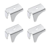 sourcing map 4Pcs Shelf Bracket Clips, 9mm Metal Adjustable Shelf Support Clip Triangle-Shape Shelving Brackets Pins for Kitchen Cabinet Bookcase, Silver