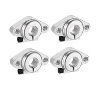 sourcing map 4PCS SHF12 Aluminum Linear Motion Rail Clamping Rod Rail Guide Support for 12mm Diameter Shaft