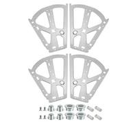 sourcing map 4Pcs Shoes Drawer Cabinet Hinges 2 Layers Steel Furniture Hinge Flip Plate Frame Turning Rack Replacement Fittings for Home, Silver