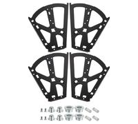 sourcing map 4Pcs Shoes Drawer Cabinet Hinges 2 Layers Steel Furniture Hinge Flip Plate Frame Turning Rack Replacement Fittings for Home, Black