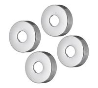 sourcing map 4pcs Shower Arm Flange 60mm/2.4" OD Escutcheon Plate Stainless Steel Plumbing Cover Plates for 21mm/0.8" Dia Water Pipe Faucet Decoration Accessories, Silver Tone