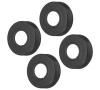 sourcing map 4pcs Shower Arm Flange 60mm/2.4" OD Escutcheon Plate Stainless Steel Round Plumbing Cover Plates for 25mm/1" Dia Water Pipe Faucet Decoration, Black