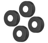 sourcing map 4pcs Shower Arm Flange 60mm/2.4" OD Escutcheon Plate Stainless Steel Round Plumbing Cover Plates for 21mm/0.8" Dia Water Pipe Faucet Decoration, Black