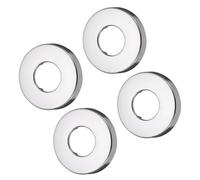 sourcing map 4pcs Shower Arm Flange 60mm/2.4" OD Escutcheon Plate Stainless Steel Round Plumbing Cover Plates for 25mm/1" Dia Water Pipe Faucet Decoration, Silver Tone
