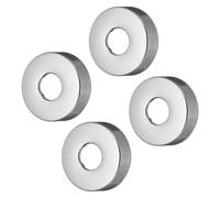 sourcing map 4pcs Shower Arm Flange 60mm/2.4" OD Escutcheon Plate Stainless Steel Round Plumbing Cover Plates for 25mm/1" Dia Water Pipe Faucet Home Decoration Accessories, Silver Tone
