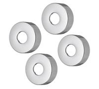sourcing map 4pcs Shower Arm Flange 60mm/2.4" OD Escutcheon Plate Stainless Steel Round Plumbing Cover Plates for 25mm/1" Dia Water Pipe Faucet Decoration Accessories, Silver Tone