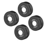 sourcing map 4pcs Shower Arm Flange 62mm/2.4" OD Escutcheon Plate ABS Round Plumbing Cover Plates for 20mm/0.8" Dia Water Pipe Faucet Decoration, Black