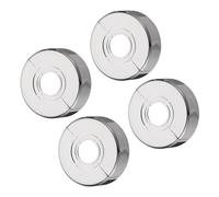 sourcing map 4pcs Shower Arm Flange 62mm/2.4" OD Escutcheon Plate ABS Round Plumbing Cover Plates for 20mm/0.8" Dia Water Pipe Faucet Decoration, Silver Tone