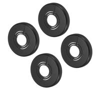 sourcing map 4pcs Shower Arm Flange 62mm/2.4" OD Escutcheon Plate ABS Round Plumbing Cover Plates for 20mm/0.8" Dia Water Pipe Faucet Decoration Accessories, Black