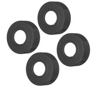 sourcing map 4pcs Shower Arm Flange 66mm/2.6" OD Escutcheon Plate Stainless Steel Round Plumbing Cover Plates for 25mm/1" Dia Water Pipe Faucet Decoration Accessories, Black