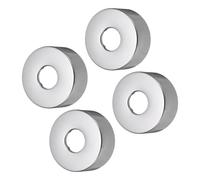 sourcing map 4pcs Shower Arm Flange 66mm/2.6" OD Escutcheon Plate Stainless Steel Round Plumbing Cover Plates for 25mm/1" Dia Water Pipe Faucet Home Decoration Accessories, Silver Tone