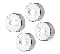 sourcing map 4pcs Shower Arm Flange 70mm/2.8" OD Escutcheon Plate ABS Round Plumbing Cover Plates for 20mm/0.8" Dia Water Pipe Faucet Decoration, Silver Tone