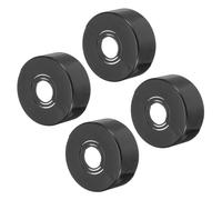 sourcing map 4pcs Shower Arm Flange 70mm/2.8" OD Escutcheon Plate ABS Round Plumbing Cover Plates for 20mm/0.8" Dia Water Pipe Faucet Decoration, Black