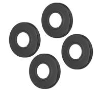 sourcing map 4pcs Shower Arm Flange 70mm/2.8" OD Escutcheon Plate Stainless Steel Round Plumbing Cover Plates for 21mm/0.8" Dia Water Pipe Faucet Decoration Accessories, Black