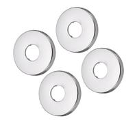 sourcing map 4pcs Shower Arm Flange 70mm/2.8" OD Escutcheon Plate Stainless Steel Round Plumbing Cover Plates for 21mm/0.8" Dia Water Pipe Faucet Decoration Accessories, Silver Tone